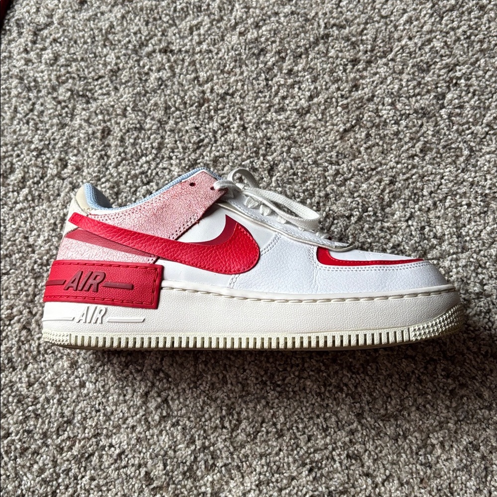Nike Air Force 1 Shoes; Size 8.5, Red, White, and Blue - Picture 2 of 7
